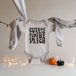 Schattigee pompoen in de Patch Baby Bodysuit