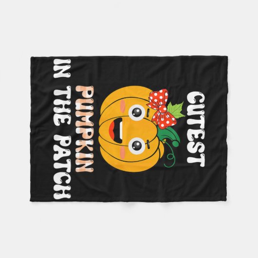 Schattigee pompoen in de patch Baby Fleece Deken (Voorkant (Horizontaal))
