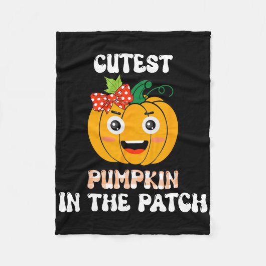 Schattigee pompoen in de patch Baby Fleece Deken (Voorkant)