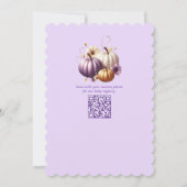 Schattigee pompoen in de Patch Baby shower Uitnodi Kaart (Achterkant)