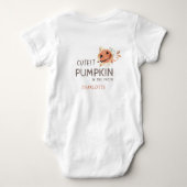 🎃Schattigee pompoen in de Patch Handgetekende Hal Romper (Achterkant)