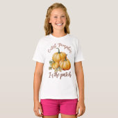 Schattigee pompoen in de patch, herfst Herfst Kind T-shirt (Voorkant volledig)