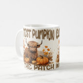 Schattigee pompoen in de patch Highland koe Koffiemok (Voorkant links)