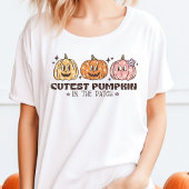 Schattigee pompoen in de Patch Retro Halloween Tri-Blend Shirt