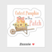 Schattigee pompoen in de Patch Sticker (Vel)