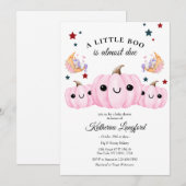 Schattigee pompoen is onderweg | Halloween-Baby sh Kaart (Voorkant / Achterkant)