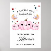 Schattigee pompoen is onderweg | Halloween-Baby sh Poster (Voorkant)