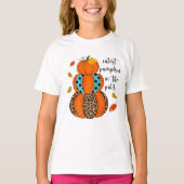 Schattigee pompoen kinder t-shirt (Voorkant)
