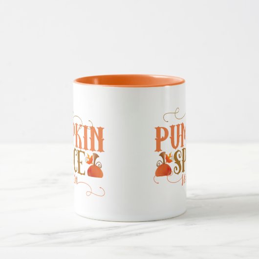 Schattigee pompoen kruidenseizoen herfstkoffie mok (Midden)