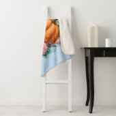 Schattigee pompoen met bloemen gepersonaliseerd T- Sherpa Deken (In situ)