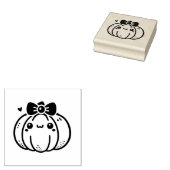 Schattigee pompoen met boog rubberstempel (Gestempeld)