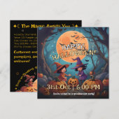 Schattigee pompoen patch Kinder Halloween Uitnodig Kaart (Voorkant / Achterkant)