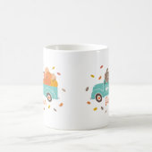 Schattigee Pompoen Patch Truck met Hond Koffiemok (Center)
