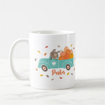Schattigee Pompoen Patch Truck met Hond