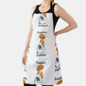 Schattigee pompoen patches Halloween Calico kat pa Schort (Insitu)