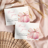 Schattigee pompoen roze boog Baby shower dank u ka Bedankkaart