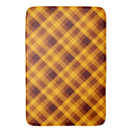 Schattigee pompoen Sinaasappel geruite grote badma Badmat (Voorkant Verticaal)