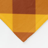 Schattigee pompoen Sinaasappel geruite grote fleec Fleece Deken (Hoek)