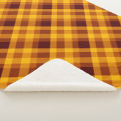 Schattigee pompoen Sinaasappel geruite grote sherp Sherpa Deken (3/4)