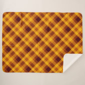 Schattigee pompoen Sinaasappel geruite grote sherp Sherpa Deken (Voorkant (horizontaal))