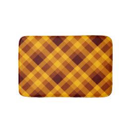 Schattigee pompoen Sinaasappel geruite kleine badm Badmat