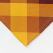 Schattigee pompoen Sinaasappel geruite kleine flee Fleece Deken (Hoek)