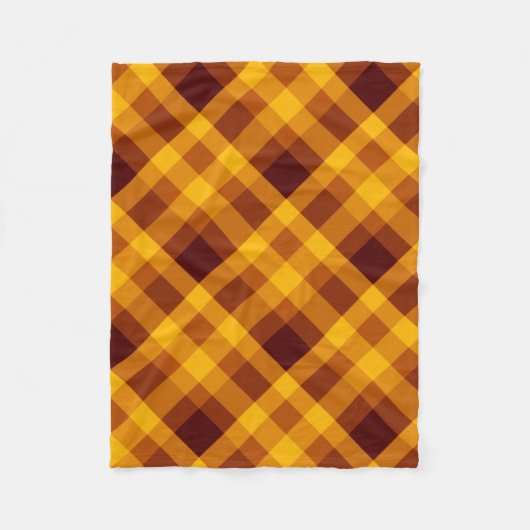 Schattigee pompoen Sinaasappel geruite kleine flee Fleece Deken (Voorkant)