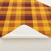 Schattigee pompoen Sinaasappel geruite kleine sher Sherpa Deken (3/4)