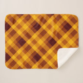 Schattigee pompoen Sinaasappel geruite kleine sher Sherpa Deken (Voorkant (horizontaal))