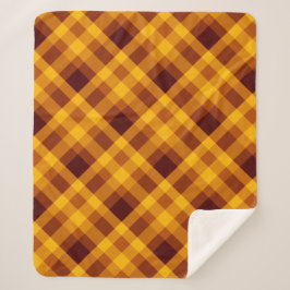 Schattigee pompoen Sinaasappel geruite Medium Sher Sherpa Deken