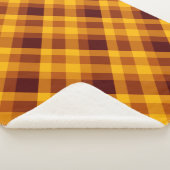 Schattigee pompoen Sinaasappel geruite Medium Sher Sherpa Deken (3/4)