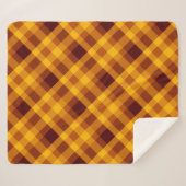 Schattigee pompoen Sinaasappel geruite Medium Sher Sherpa Deken (Voorkant (horizontaal))