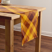 Schattigee Pompoen Sinaasappel Plaid Medium Tafell Medium Tafelloper (Voorbeeld)