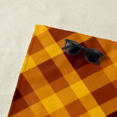 Schattigee pompoen Sinaasappel Plaid Strandlaken (In situ)