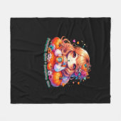 Schattigee pompoen specerij & alles leuke Stickers Fleece Deken (Voorkant (Horizontaal))