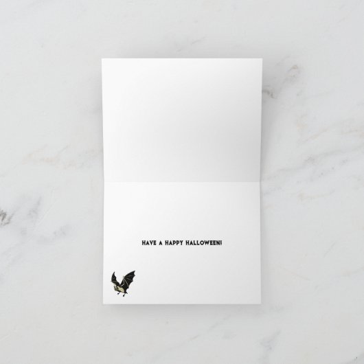 Schattigee pompoen vertelt je Halloween Kaart (Binnen)