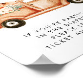 Schattigee Pompoen Vrachtwagen Luier Raffle Baby s Poster (Hoek)