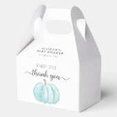 Schattigee pompoen Waterverf baby jongen douche da Bedankdoosjes (Voorkant)