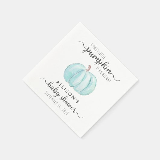 Schattigee pompoen Waterverf Baby Jongensdouche Servet (Hoek)