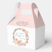 Schattigee pompoen Waterverf baby meisje douche da Bedankdoosjes (Achterkant)