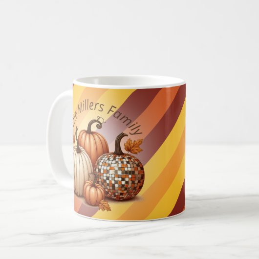 Schattigee Pompoen Waterverf gepersonaliseerd patr Koffiemok (Voorkant links)