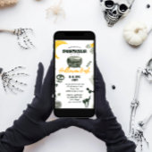 Schattigee pompoen Waterverf Halloween Bash Kaart