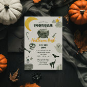 Schattigee pompoen Waterverf Halloween Bash Kaart