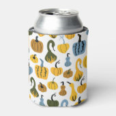 Schattigee pompoenen Cartoon Hand getrokken Blikjeskoeler (Blikje Voorkant)