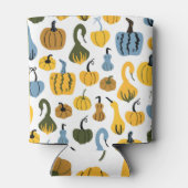 Schattigee pompoenen Cartoon Hand getrokken Blikjeskoeler (Achterkant)