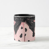 Schattigee pompoenen en bogen Roze Coquette Mok (Midden)