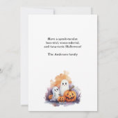 Schattigee pompoenen geesten blij Halloween Kaart (Achterkant)