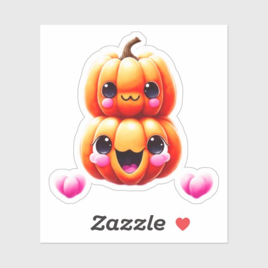 Schattigee pompoenen | Halloween Sticker (Vel)