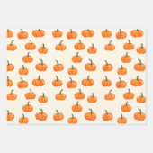 Schattigee pompoenen Herfst Oogst Inpakpapier Vel (Voorkant 3)