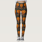 Schattigee pompoenen leuk patrooncandy maïs leggings (Voorkant)